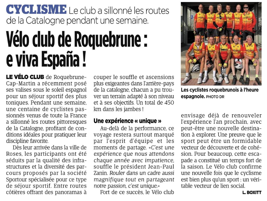 Séjour ROSAS du 24 avril au 2 mai 2026